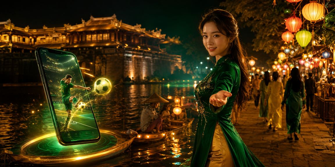 Bầu không khí cá cược thể thao sôi động tại chợ đêm Huế với thiết bị di động